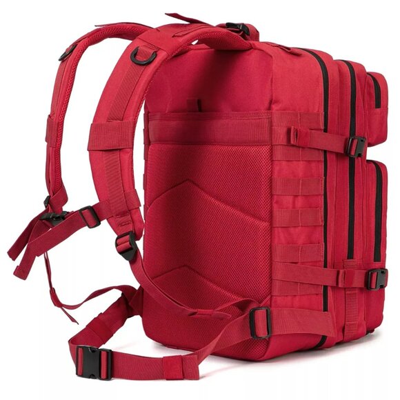 45L Tactical Backpack Red Waterproof Multi Compartment for Hiking, Camping, - Picture 6 of 6
